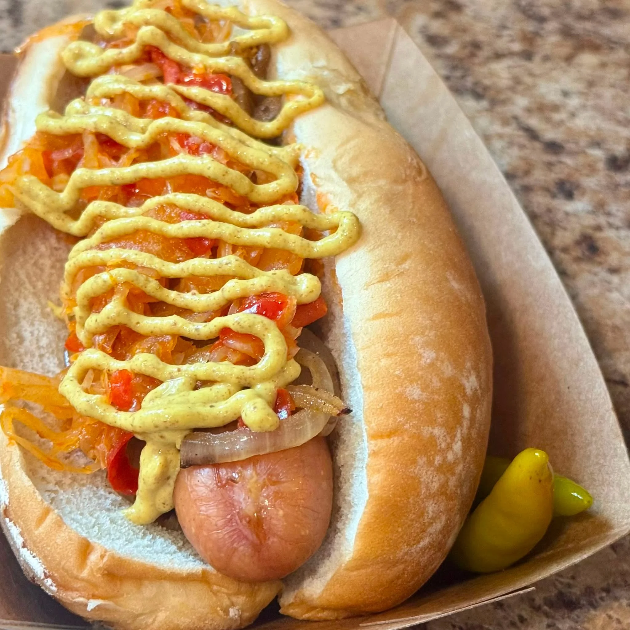 Actual Firestarter with sport peppers on the side